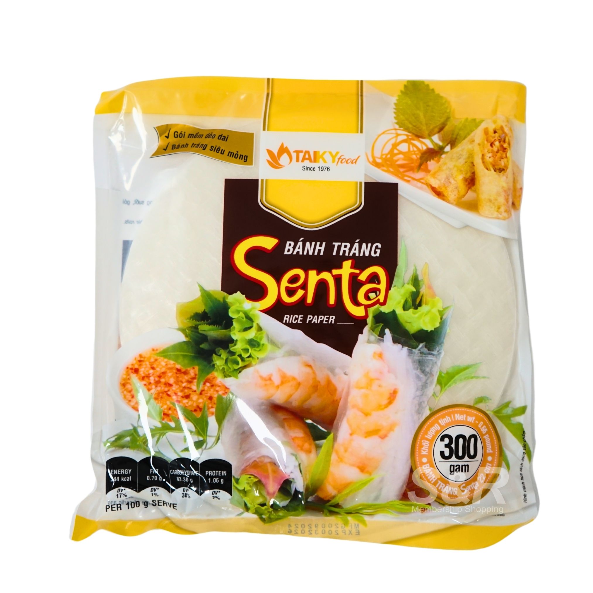 Tai Ky Food Bánh Tráng Senta Rice Paper 22cm 300g x 20 bags Tai Ky Food Bánh Tráng Senta Rice Paper 22cm 300g x 20 bags